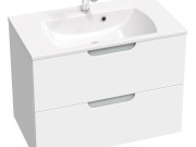 Ravak Umývadlo Classic Slim 80, s otvorom pre batériu, s prepadom
