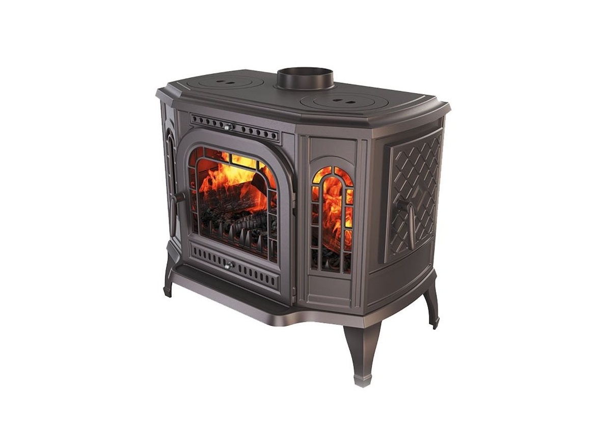 Kawmet Litinová krbová kamna P7 PB s varnými plotnami - 10,5 kW ECO + příslušenství