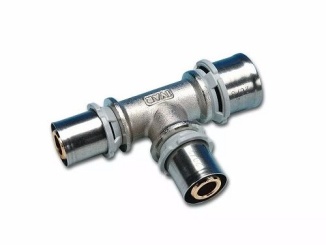 Železiarstvo – IVAR CS Lisovací T-kus redukovaný Press d 50 × 50 × 32, IVAR.PT 5720 R, 510124