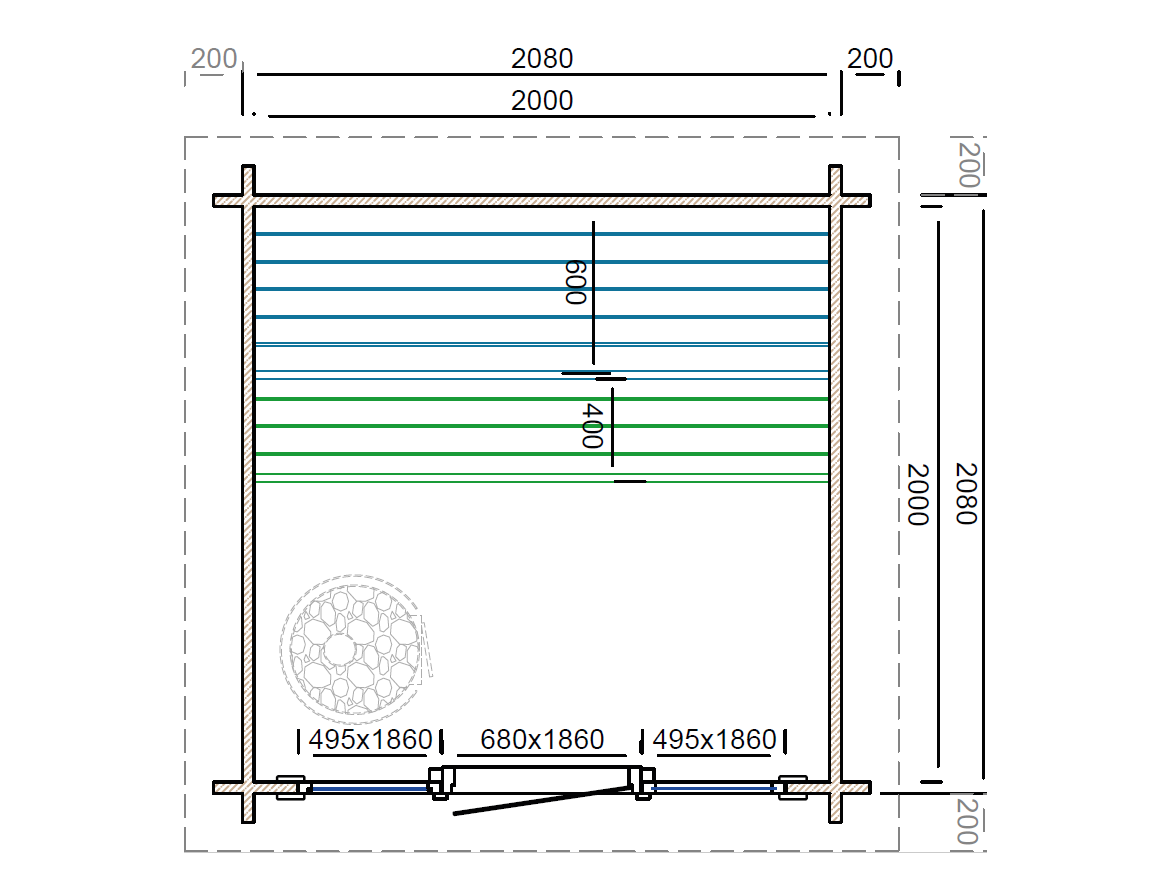 Sauna Tuindeco Tampere XXS 40