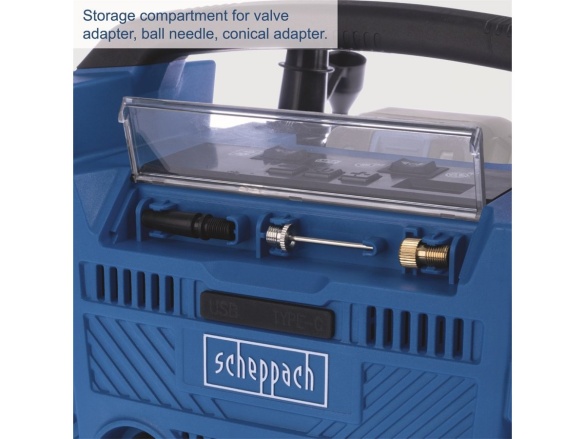 Hybridní kompresor (20 V IXES aku, 12 V, 230 V) Scheppach Air Force 6