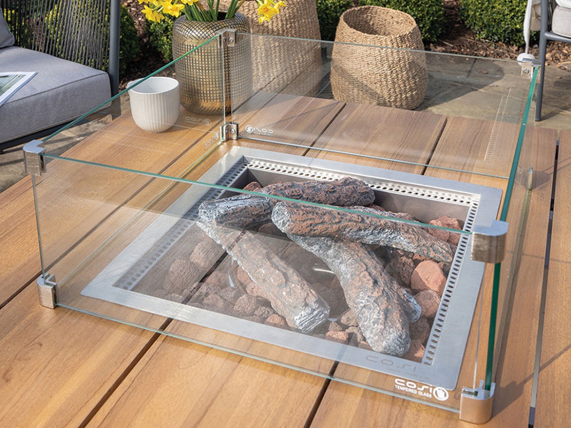 Stůl s plynovým ohništěm COSI Cosiloft 100 Wood