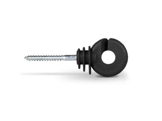 Chov zvířat –  Scobax Izolátor černý s vrutem středně odolný Black PP 52mm