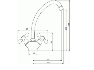 Novaservis –  Novaservis Dřezová baterie Titania Retro II, chrom, stojánková,  99113,0