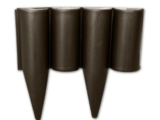 Aljzatok és műtrágyák –  Bradas Okrasná zahradní palisáda - obrubník / plůtek PALGARDEN Bradas 2,5 m hnědý