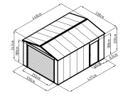Plechová garáž G21 Portland