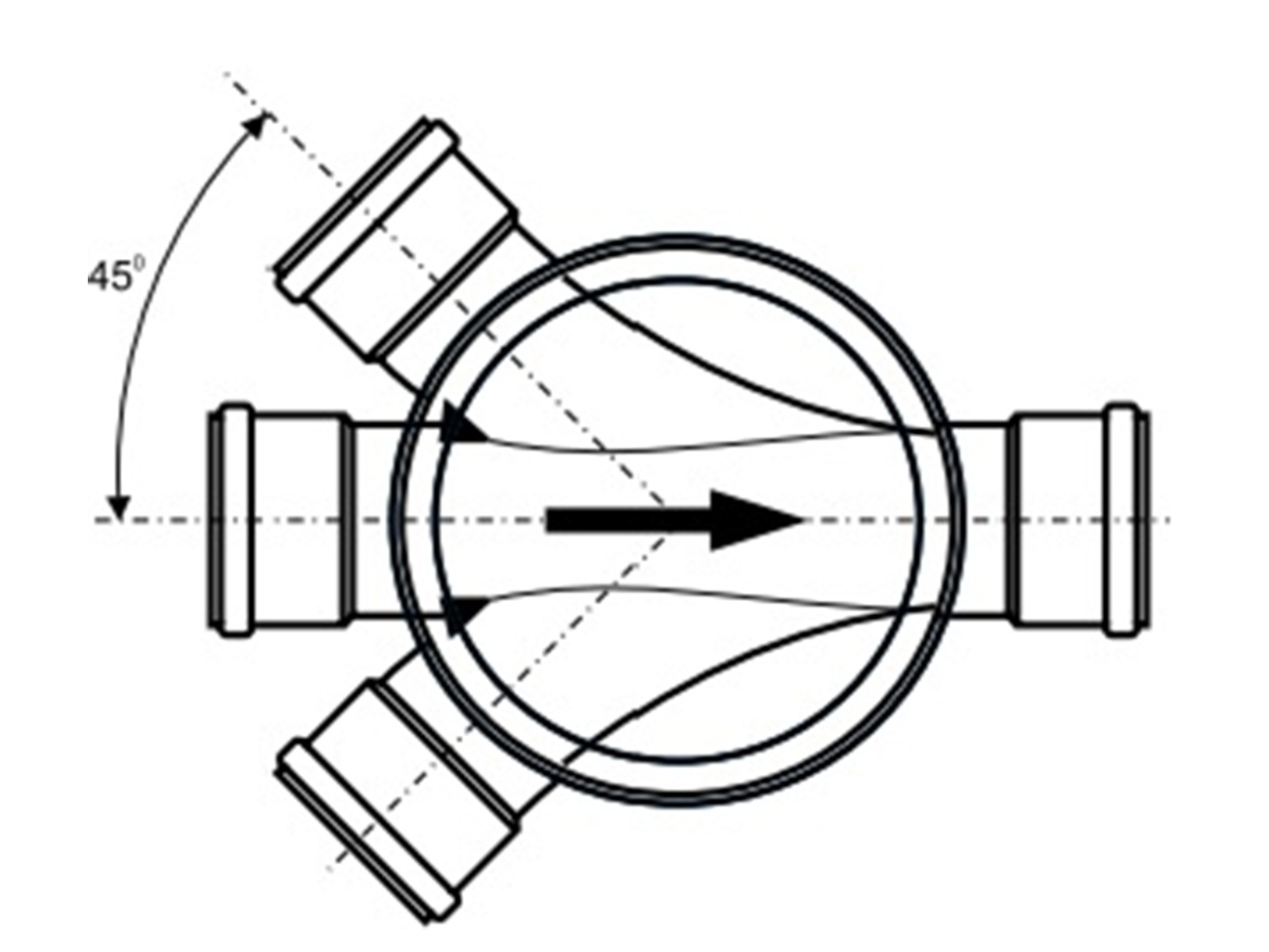 Šachtové dno Osma DN 400/160 (rozvětvené)