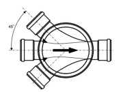 Šachtové dno Osma DN 400/160 (rozvětvené)