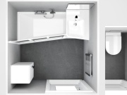 Ravak Umývadlo BeHappy II 66,5 P, s otvorom pre batériu, s prepadom