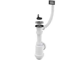 Sifóny a príslušenstvo – Alcadrain Dřezový sifon A444 s výpustí 70 mm, odpad 40/50 mm, s přepadem, A444-DN50/40