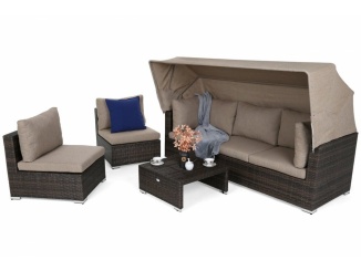 Zahrada –  Home & Garden Vigo zahradní sestava z technoratanu Brown Mat/Brown Melange