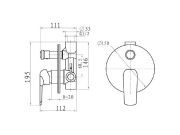 Novaservis Sprchová sada Tina, s přepínačem, podomítková, bílá/chrom, , SADA38050R,1