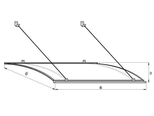 Vchodová stříška Lanit Plast Turkus