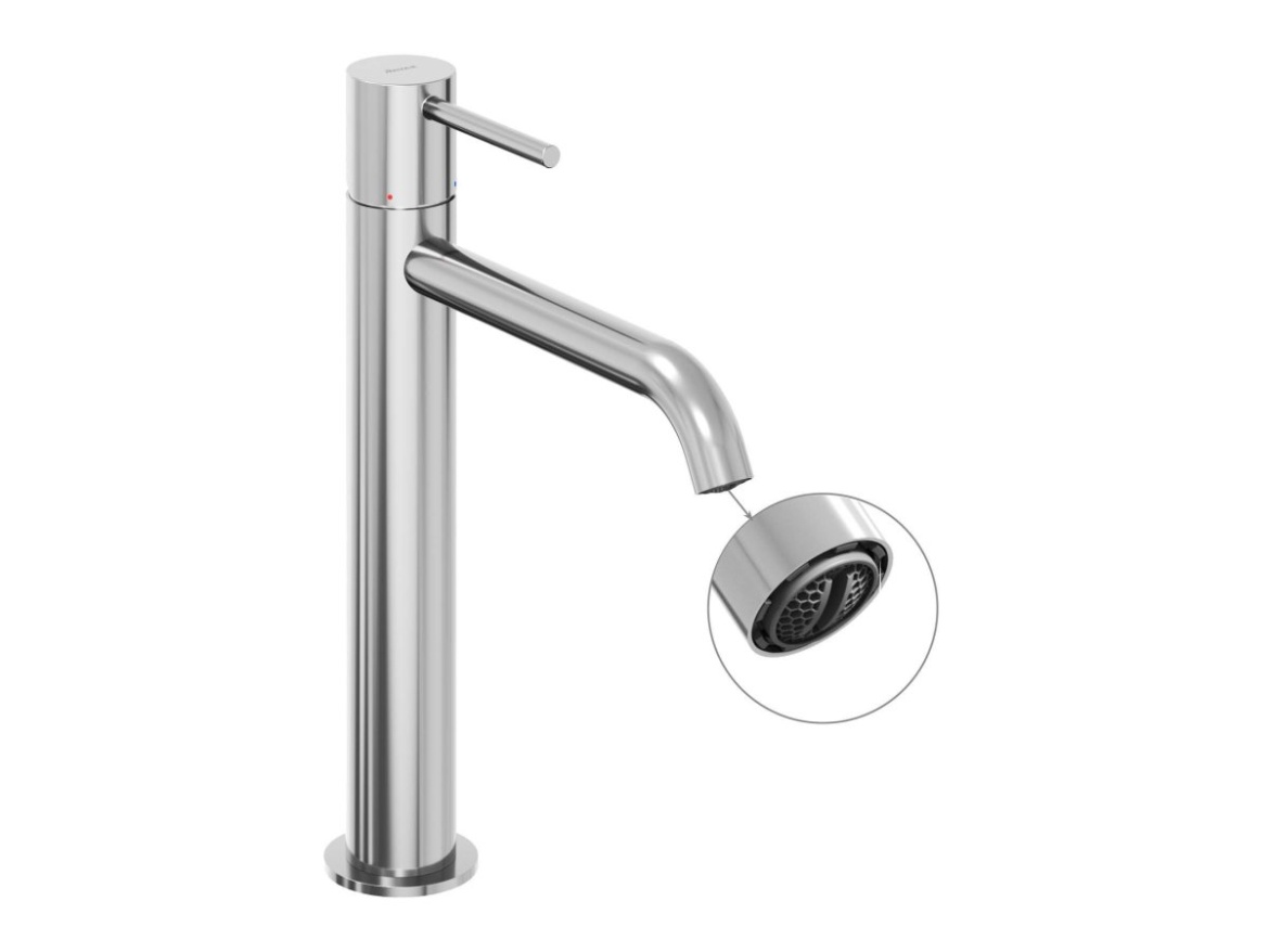 Ravak ES 014.60GLB Umyvadlová stojánková baterie 250 mm bez výpusti, zlato kartáčované