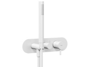 Ravak ES 065.10WV.O2.RB07D.+S Podomietková batéria 2-cestná pre R-box, so sprchovým setom, White Velvet