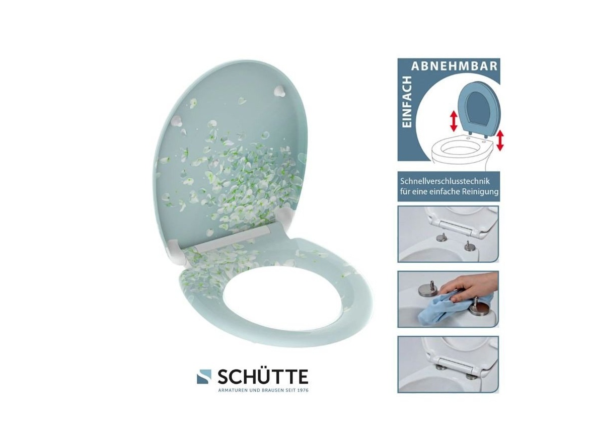WC sedátka, záchodová prkna Schütte FLOWER IN THE WIND| Duroplast, Soft Close