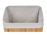 G21 Koš na prádlo  72 l, bambusový s bílým košem