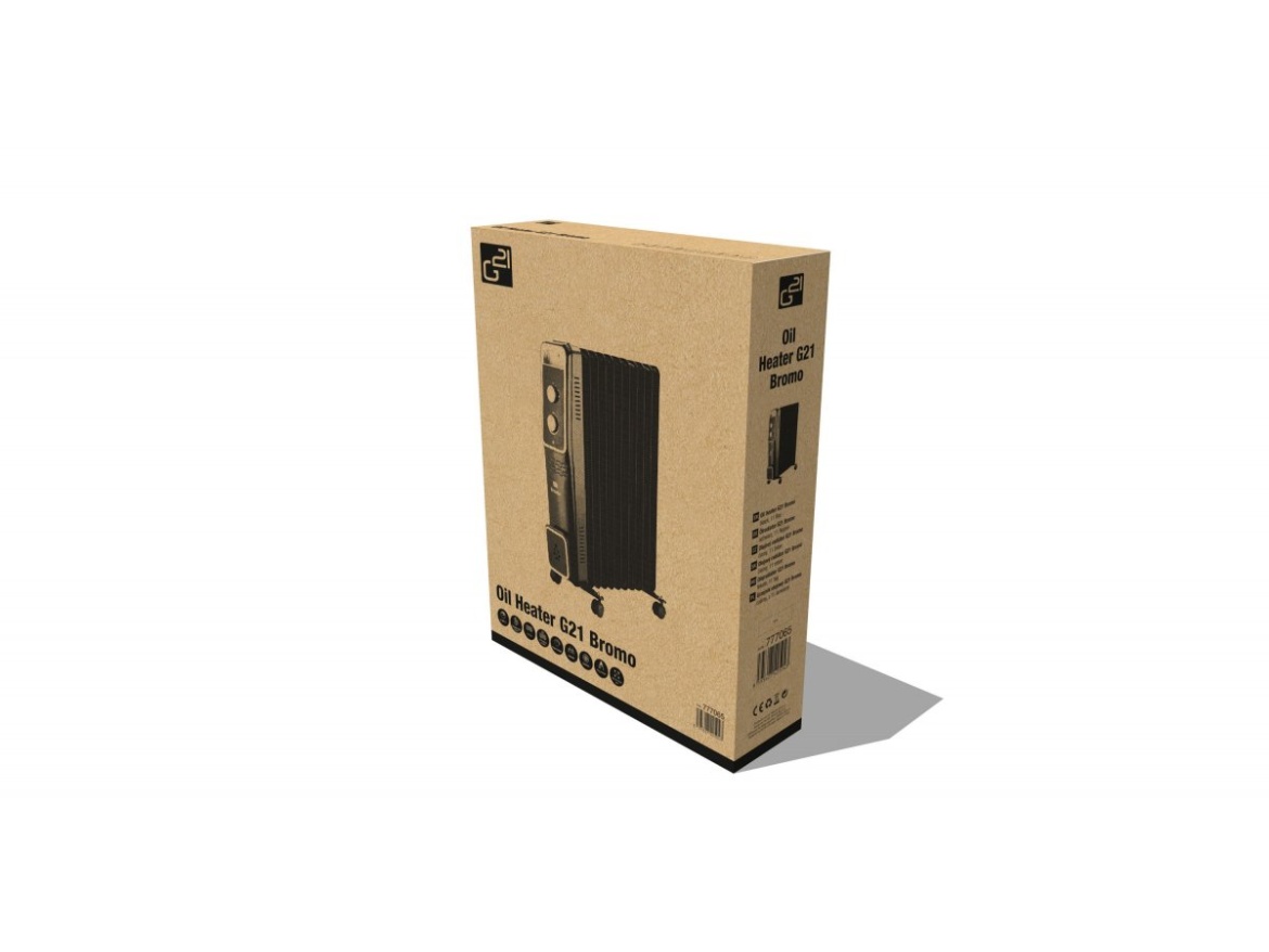 G21 Olejový radiátor  Bromo černý, 11 žeber, 2500 W