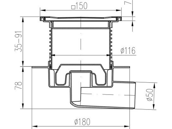 Vpusť Chuděj Neptun PVB 50 L