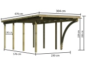 Přístřešek na auto Karibu ECO B