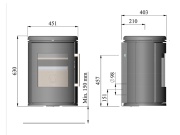 Závesné krbové kachle Morsø 6870 5,8 kW