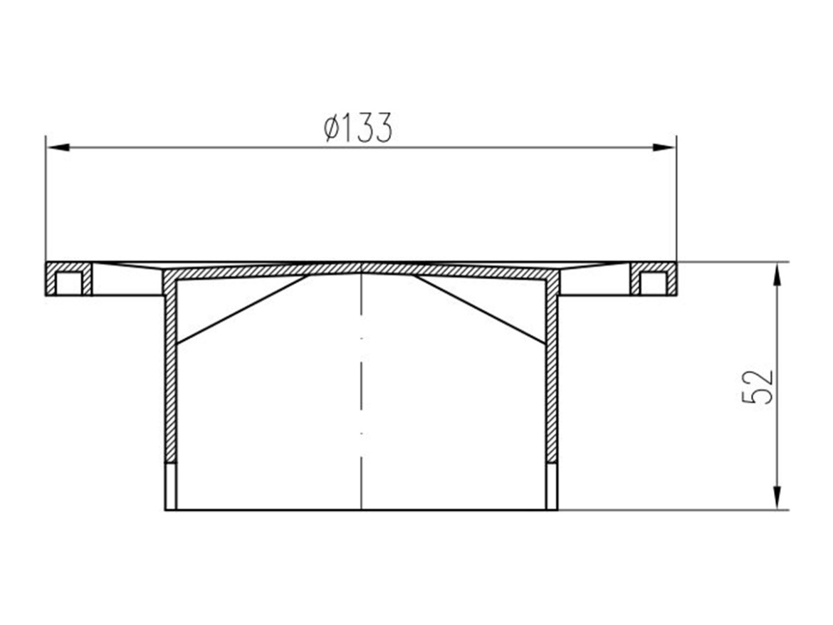 Chuděj ND-Mřížka nízká plast PV DN50/55, DN50/95