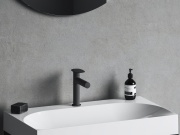 Ravak SG 012.20BLM Umyvadlová stojánková baterie 190 mm bez výpusti, černá matná