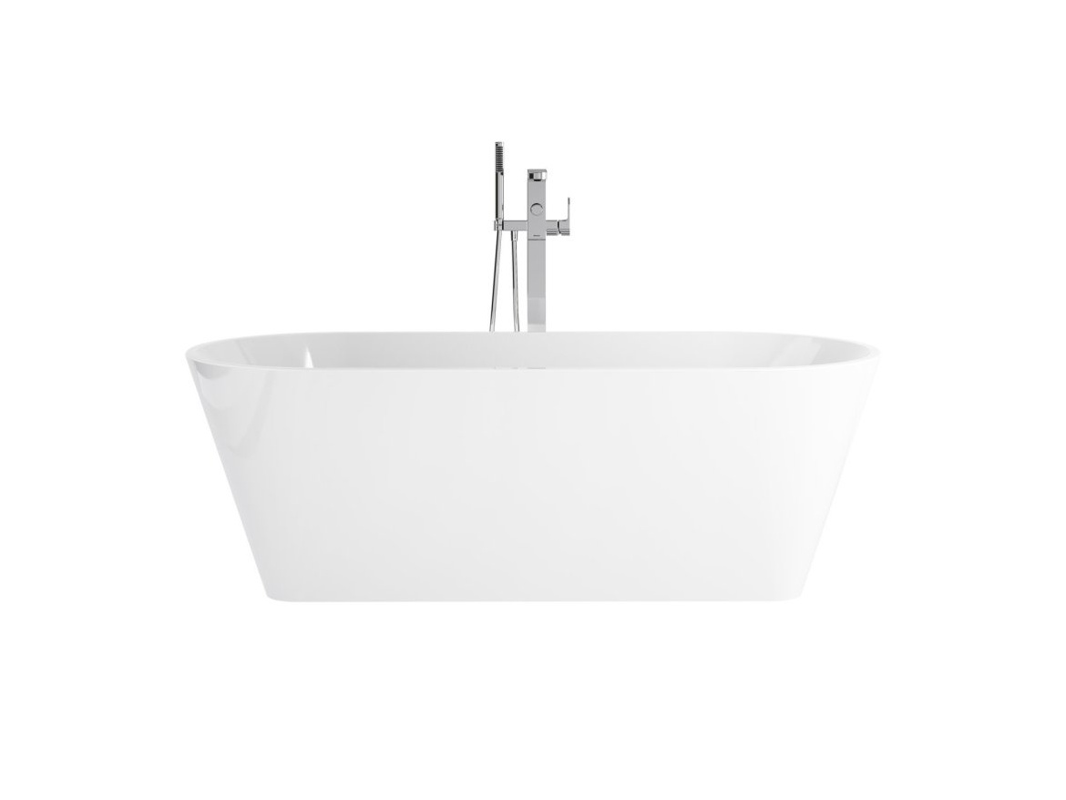 Ravak Vana Solo 178x80, volně stojící, bílá, krytka přepadu a odtoku černá