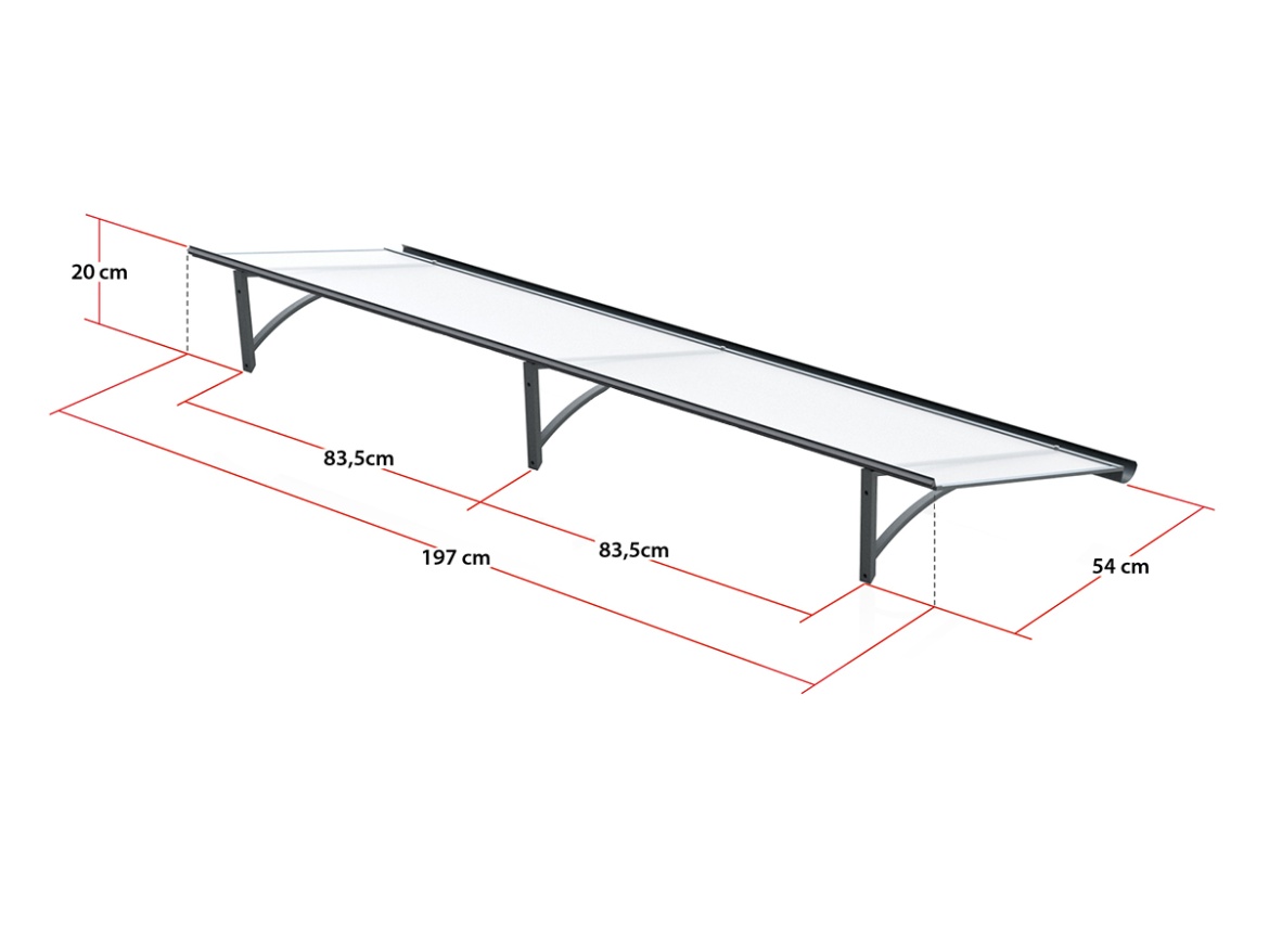 Vchodová stříška Lanit Plast Rumba