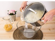 G21 Hrnec  Gourmet Miracle s cedníkem 28 cm s poklicí nerez/greblon