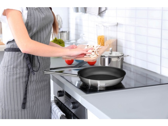 G21 Pánev  Gourmet Magic 28 cm s poklicí, nerez