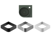 Ravak Umývadlo Yard 28 C, s otvorom pre batériu, bez prepadu, biela