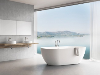 Koupelna a WC –  Ravak Vaňa Freedom O 169x80, voľne stojaca, biela, krytka odtoku biela/čierna/chróm