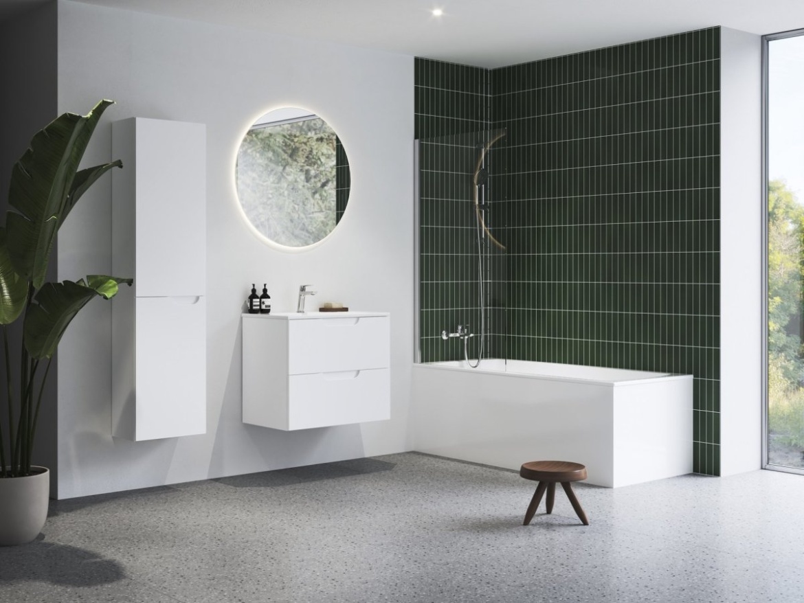 Ravak SB Classic II 40 P, biela/šedá