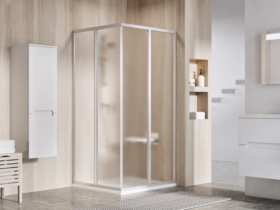 Ravak SRV2+SRV2 80x80 195, satin+pearl