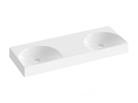 Ravak Dvojumyvadlo Lite 120, bez otvorů pro baterie, bez přepadu