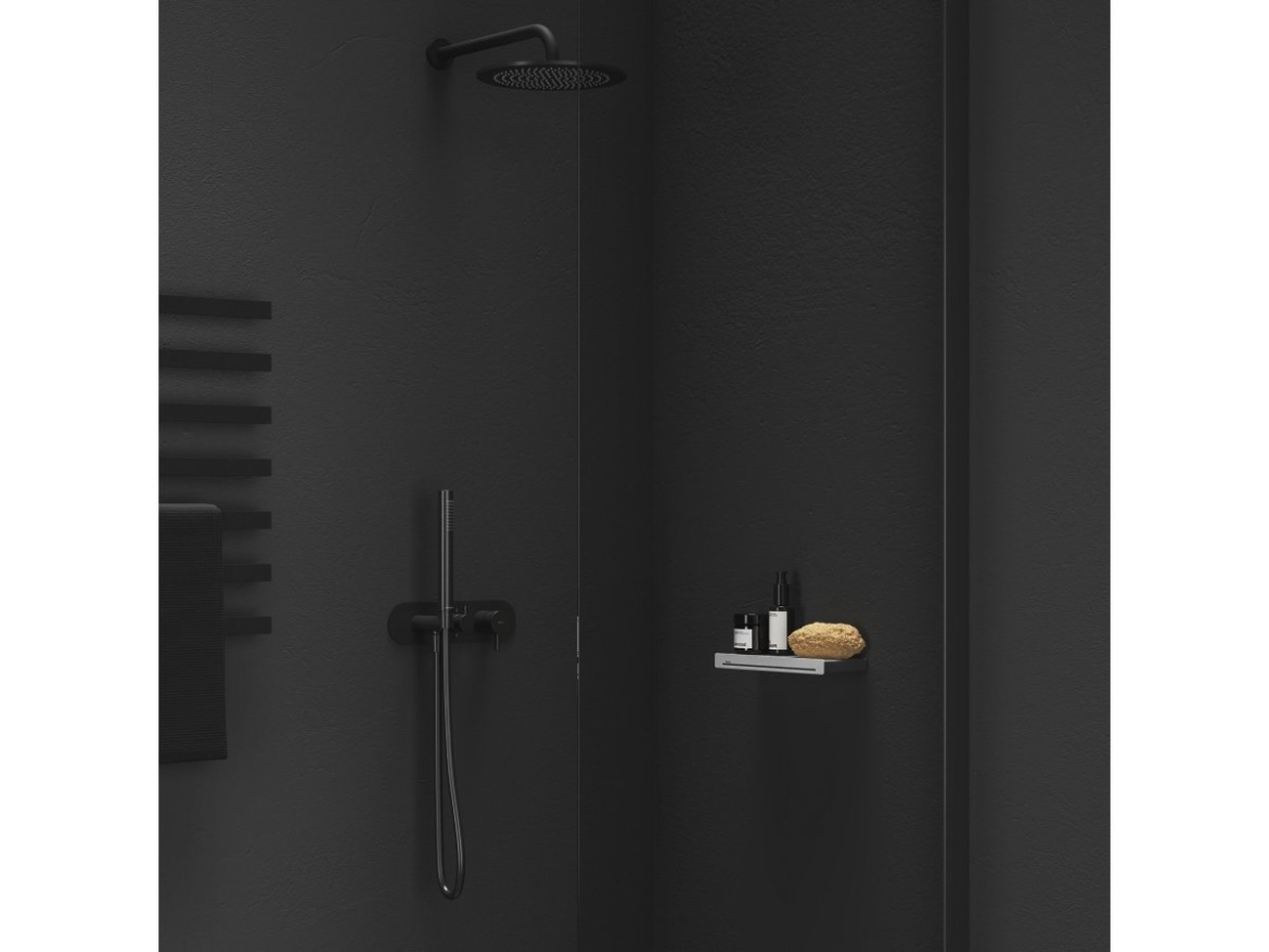 Ravak ES 068.60GLB.O3.RB07D.+S Podomítková baterie 3cestná bez tělesa, se sprchovým setem, zlato kartáčované