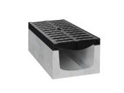 Betónový žľab s liatinovou mrežou Gutta D400
