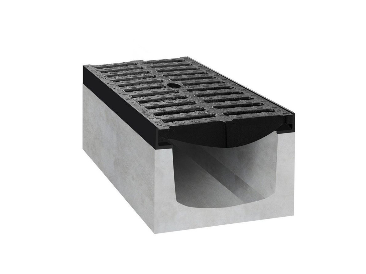 Betonový žlab s litinovou mříží Gutta D400