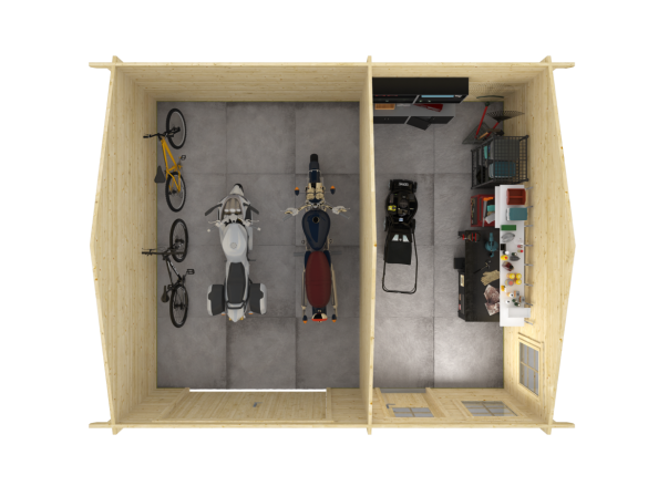 Tuindeco Moa Garage | 44mm | impregnated grey