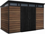 Műanyag kerti ház Keter Signature 11x7 Walnut, s podlahou