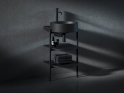 Ravak Umývadlo Yard 40, s otvorom pre batériu, bez prepadu, Deepsea Blue