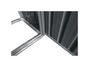 Přístřešek na dřevo s kůlnou 2,7 x 1,6 m s pultovou střechou antracit Riwall PRO RMWS 3x9 Anthracite