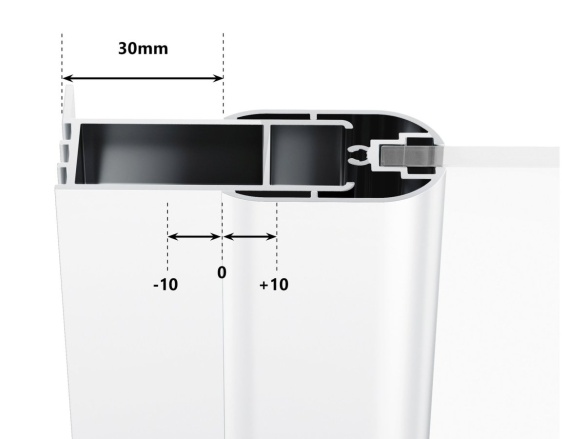 Ravak CSDL2 90, lesk+transparent