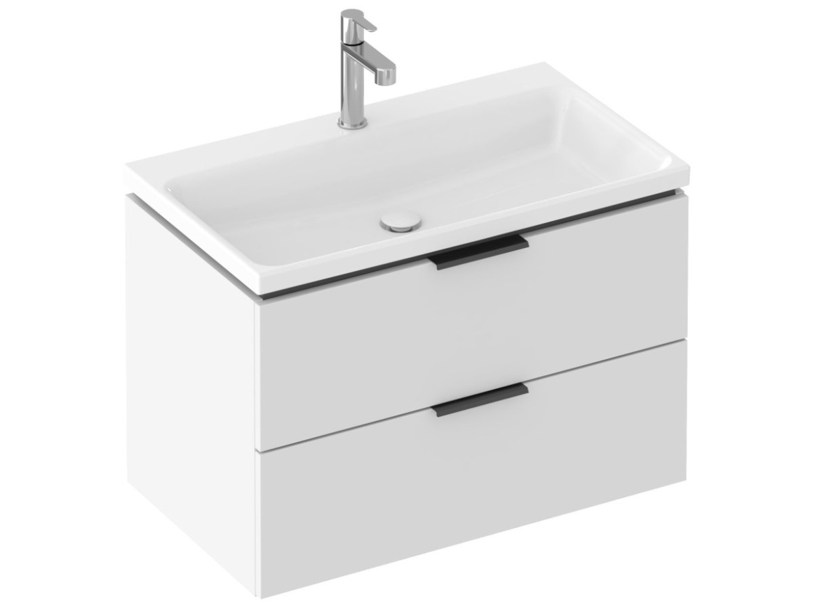 Ravak Umývadlo Comfort 80, s otvorom pre batériu, bez prepadu, biela