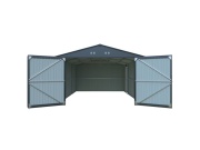 Fém garázs 3,8 x 6 m nyeregtetővel, antracit színű Riwall PRO RMCG 20x13 Anthracite