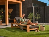 Zahradní lehátko Tuindeco Teak Sunlounger Danau