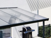 Hliníková pergola - číry/biela konštrukcia Gutta Terrassendach Premium