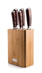 G21 Sada nožů  Gourmet Nature 5 ks + bambusový blok