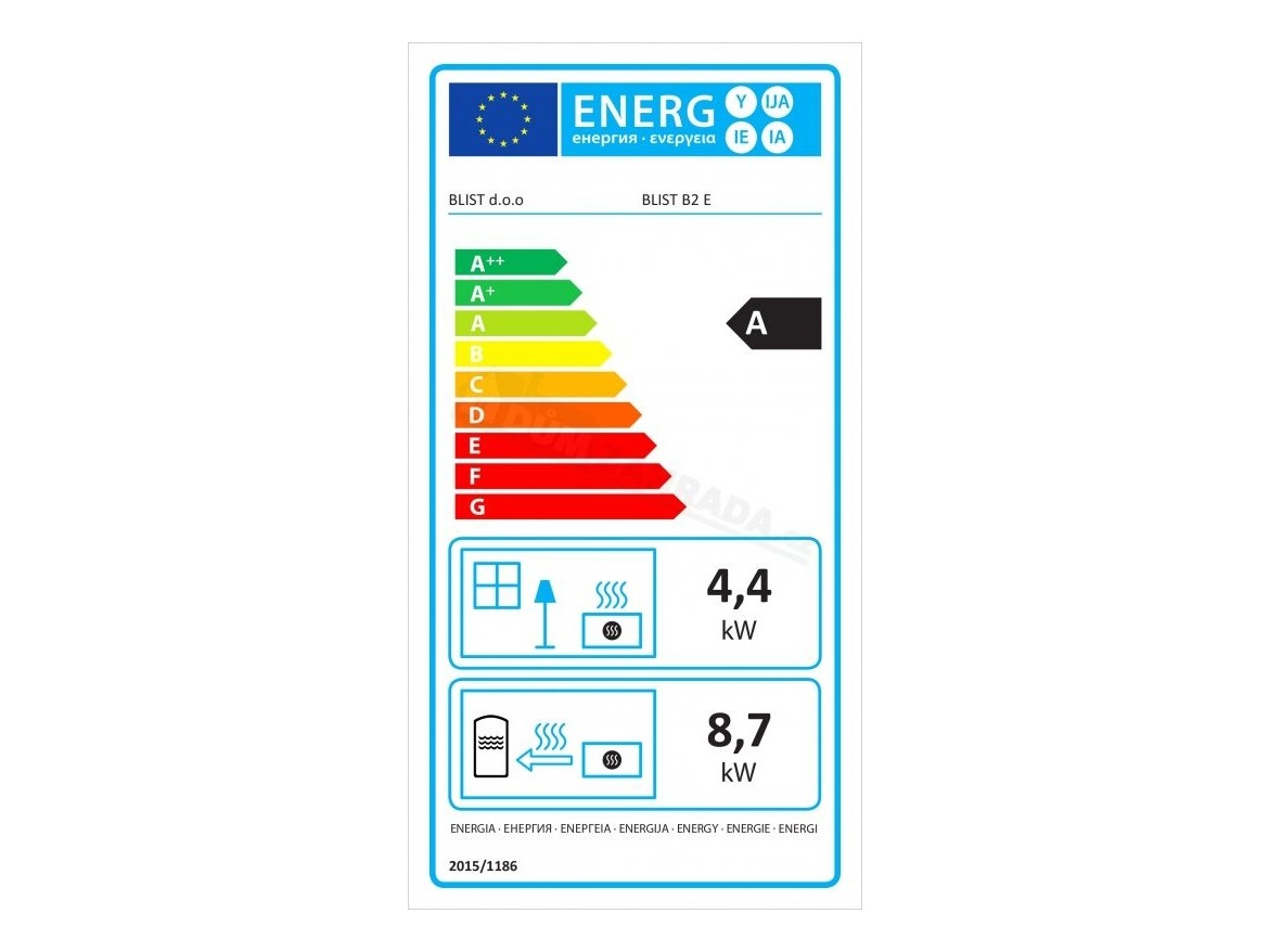 Krbová kamnas výměníkem Blist Basel E B2 E - 14 kW